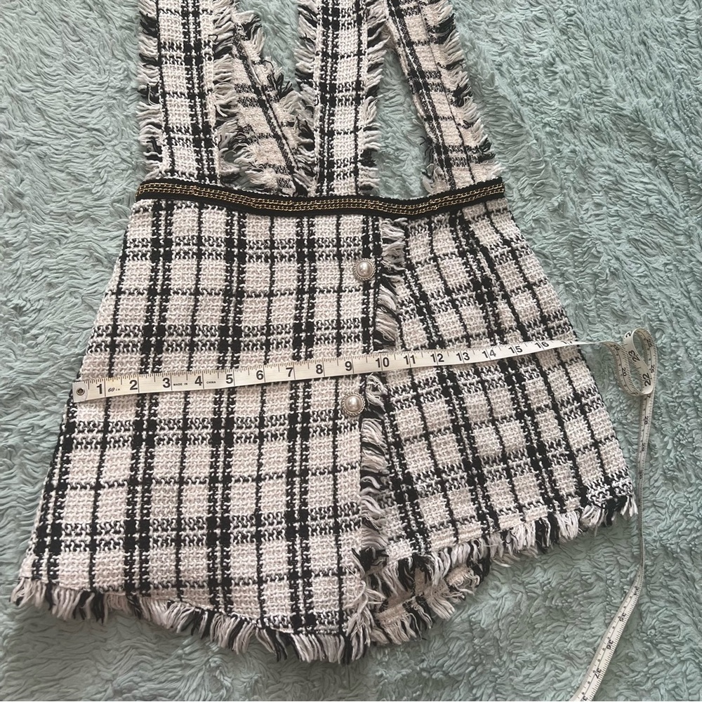 Glamaker Black and White Plaid Romper - Picture 15 of 15